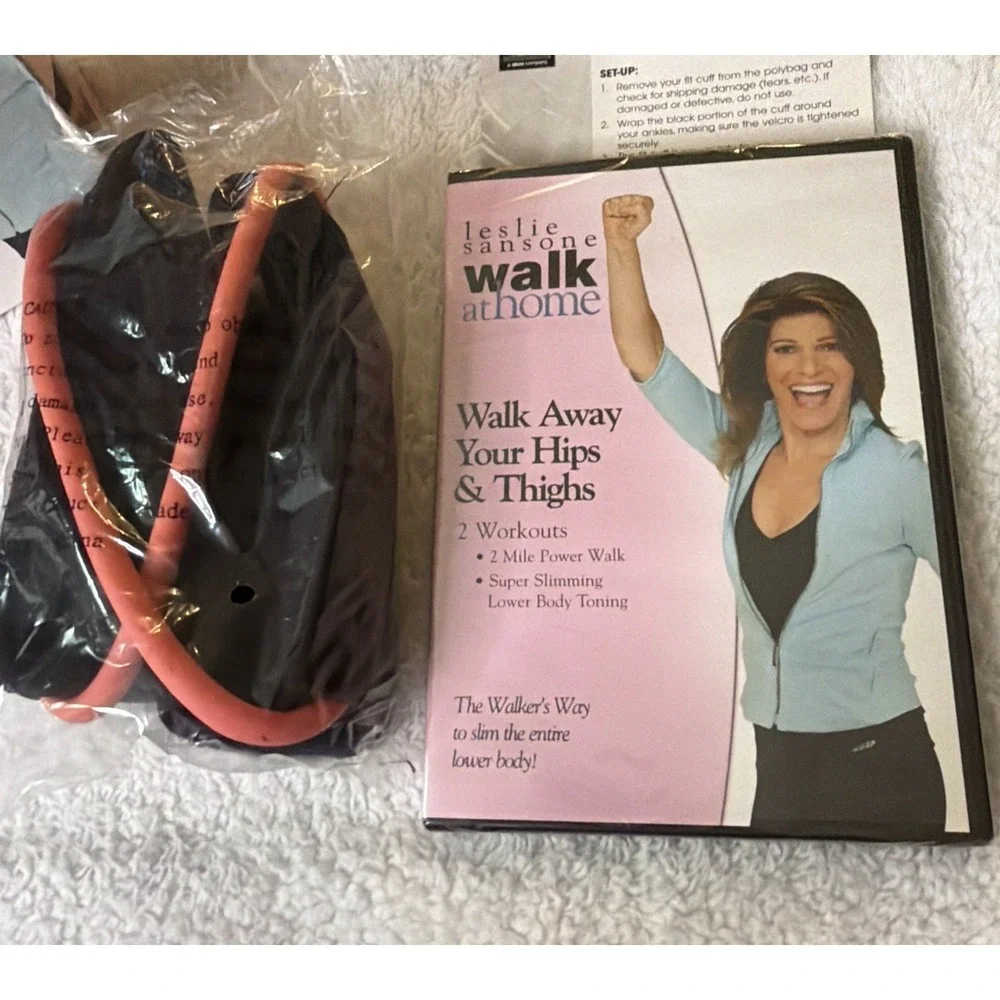 Leslie Sansone Walk Away Your Hips & Thighs DVD Kit NIB Fit Cuff Walk At Home
